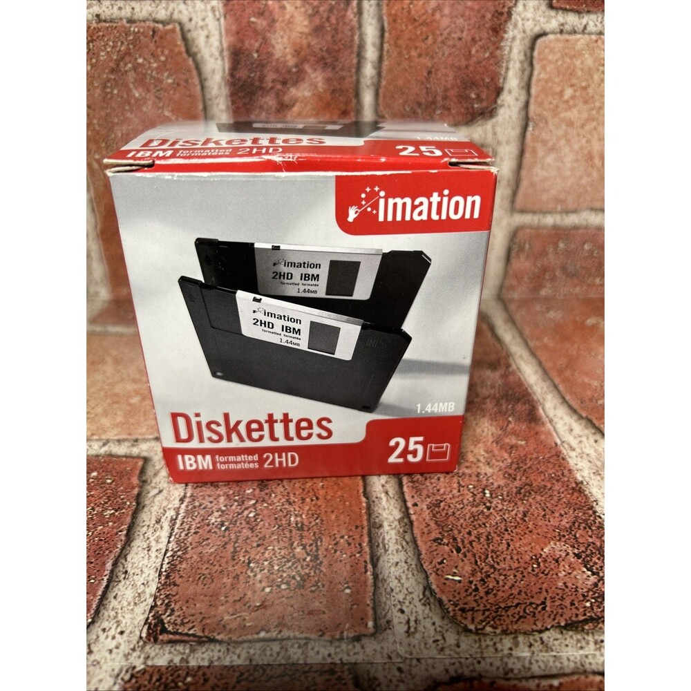 Imation 3.5" 2HD IBM Floppy Diskettes 1.44MB 25-Pack